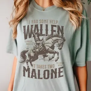 Wallen Malone Graphic Tee - Sage