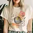 Boho Floral Graphic Tee - Cream