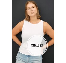 Payton Boat Neck Tank - Off White