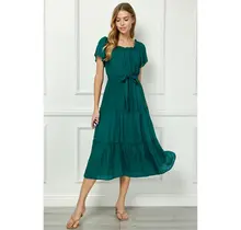 Torin Ruffle Tiered Maxi Dress - Green