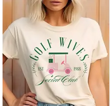Golf Wives Social Club Tee - Cream