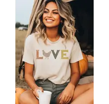 Vintage Farm Love Tee - Cream