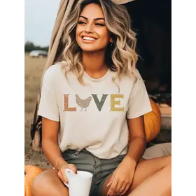 Vintage Farm Love Tee - Cream