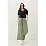 Brie Cotton Wide Pants - Sage