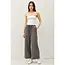 Brie Cotton Wide Pants - Charcoal