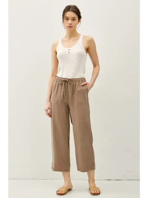 Bexley Tencil Wide Leg Pant - Mocha