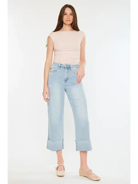Kancan Sully 90's Cropped Wide Leg Jean