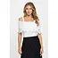 Heidi Crochet Trim Cold Shoulder - Ivory