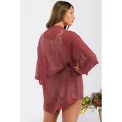 Haisley Crochet Lace Kimono - Henna