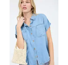 Arlo Chambray Button Down - Denim