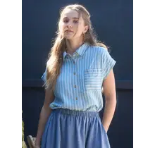 Arielle Stripe Chambray Short Sleeve