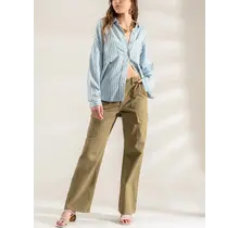 Adrianna Button Down Jean Top - Chambray