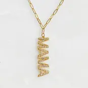 Mama Drop Pendant Necklace - Gold