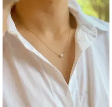 Dainty Single Pearl Necklace