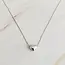 Love Bean Heart Necklace - Silver