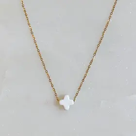 So Very Blessed Cross Necklace - White