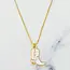 Cow Girl Boot Pendant Necklace - White