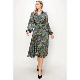 Elosie Long Sleeve Maxi Dress - Green