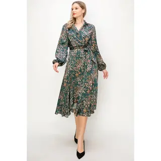 Elosie Long Sleeve Maxi Dress - Green