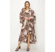 Elena High-Low Dress - Taupe
