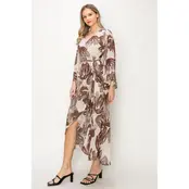 Elena High-Low Dress - Taupe