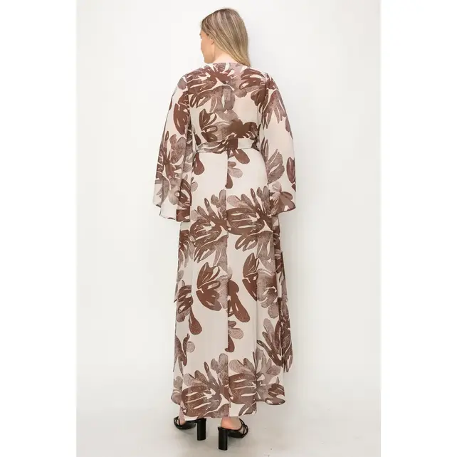 Elena High-Low Dress - Taupe