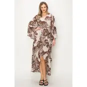 Elena High-Low Dress - Taupe