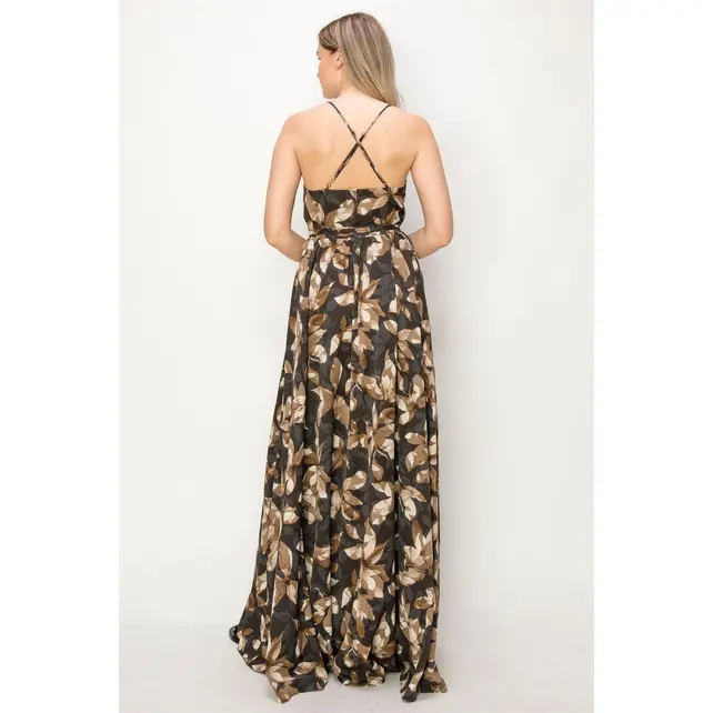 Eden Wrap Maxi Dress - Charcoal