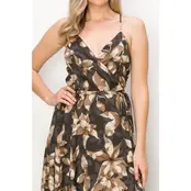 Eden Wrap Maxi Dress - Charcoal