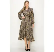 Elosie Long Sleeve Maxi Dress - Charcoal