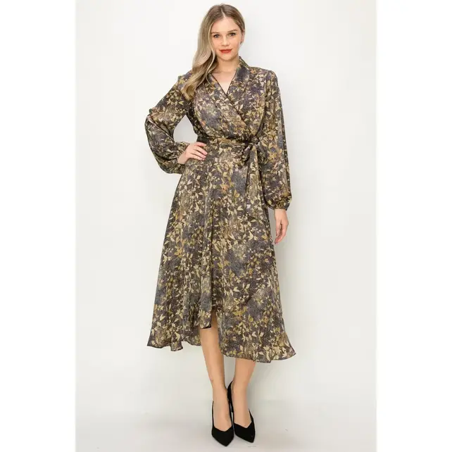 Elosie Long Sleeve Maxi Dress - Charcoal