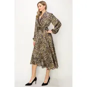 Elosie Long Sleeve Maxi Dress - Charcoal