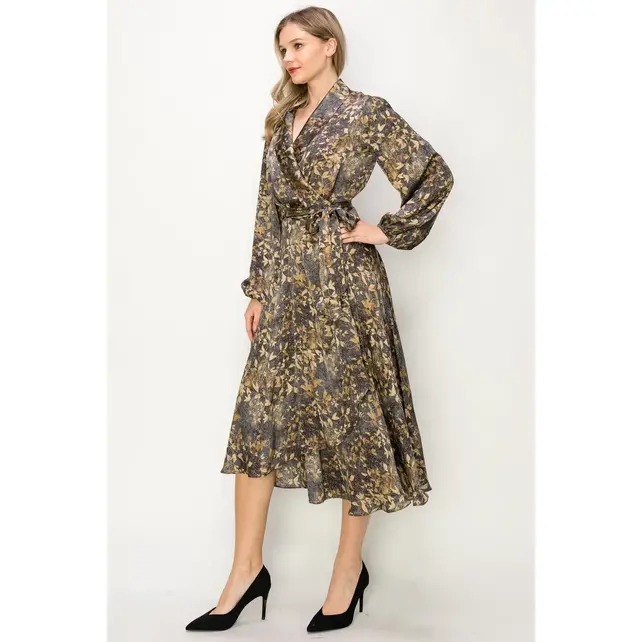 Elosie Long Sleeve Maxi Dress - Charcoal