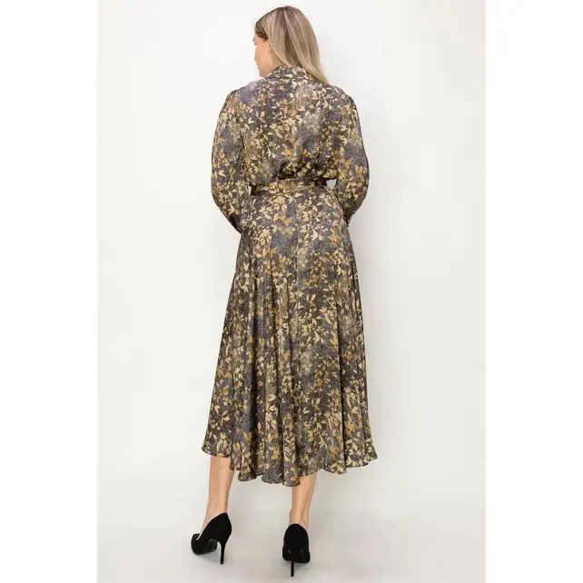 Elosie Long Sleeve Maxi Dress - Charcoal