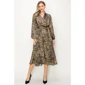 Elosie Long Sleeve Maxi Dress - Charcoal