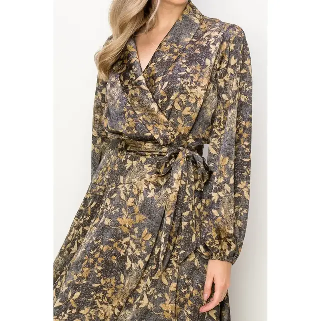 Elosie Long Sleeve Maxi Dress - Charcoal