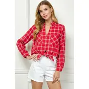 Charlie Plaid Long Sleeve - Red