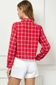 Charlie Plaid Long Sleeve - Red
