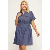 Collins Everyday Edge Dress - Denim