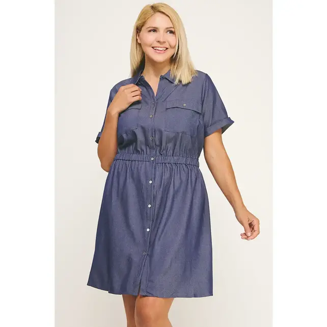 Collins Everyday Edge Dress - Denim