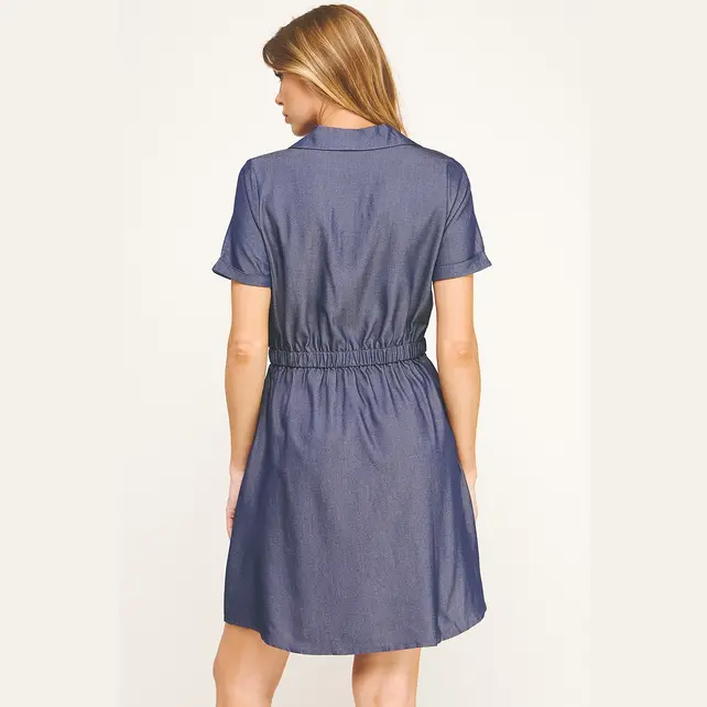 Collins Everyday Edge Dress - Denim