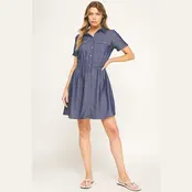 Collins Everyday Edge Dress - Denim