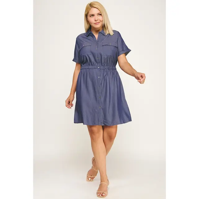 Collins Everyday Edge Dress - Denim
