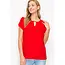 Mavis Keyhole Neck Short Sleeve - Red