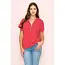 Maddox O Ring Zipper Dolman Top - Red