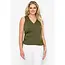Marren Button Side Tie Tank - Green