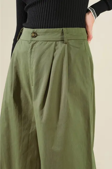Deliah Woven Pant - Olive