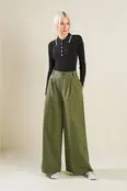 Deliah Woven Pant - Olive