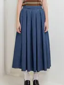 Darcy Washed Denim Skirt - Indigo