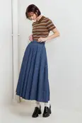 Darcy Washed Denim Skirt - Indigo